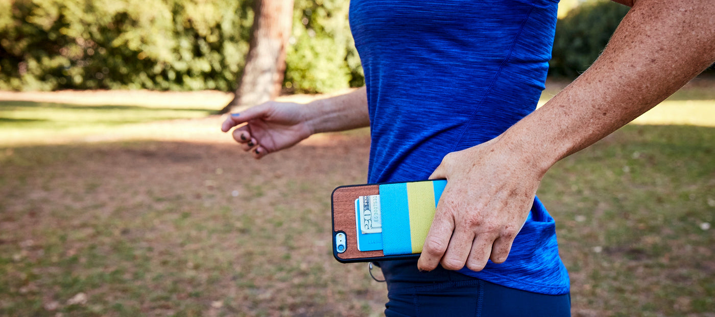 Woman jogging with jimmycase